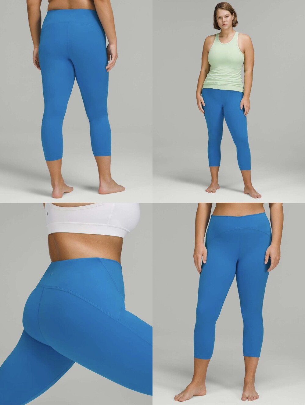 Lululemon Instill High Rise Crop 23" Poolside Blue Size 14 NWOT